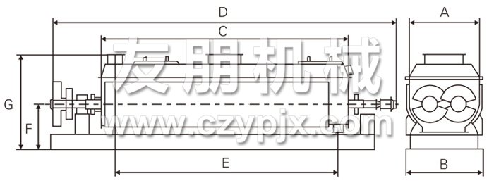 空心槳葉干燥機結(jié)構(gòu)示意圖